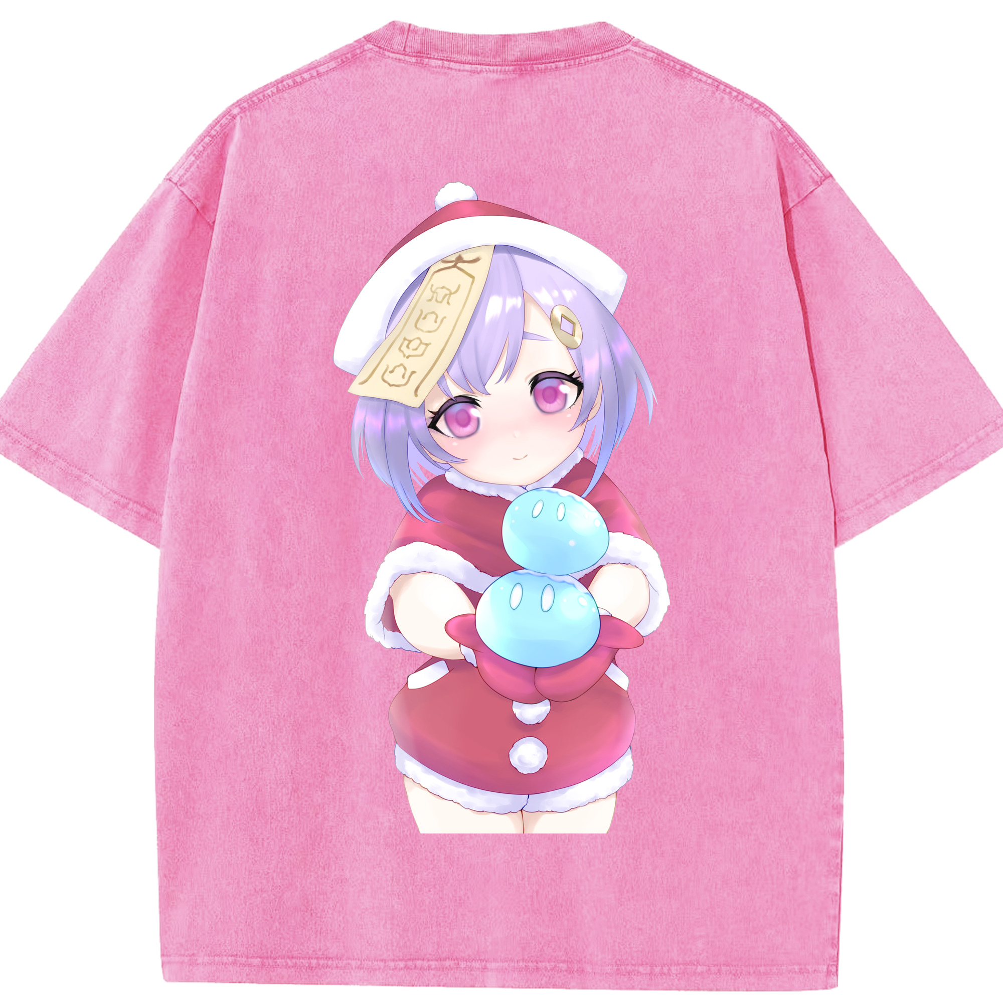 げんし神 七七 なな  genshin Nana 綿100% ヴィンテージ風 半袖Tシャツ（背面プリント）